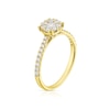 Thumbnail Image 1 of 18ct Yellow Gold 0.50ct Diamond Round Halo Cluster Ring