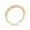 Thumbnail Image 2 of 18ct Yellow Gold 0.40ct Diamond Round & Baguette Cut Half Eternity Ring