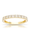 Thumbnail Image 0 of 18ct Yellow Gold 0.25ct Diamond Round & Baguette Cut Half Eternity Ring