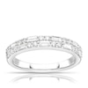 Thumbnail Image 1 of Platinum 0.50ct Diamond Round & Baguette Cut Twin Row Eternity Ring