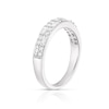 Thumbnail Image 2 of Platinum 0.50ct Diamond Round & Baguette Cut Twin Row Eternity Ring