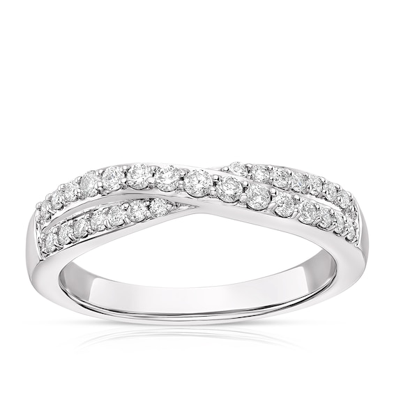 Origin Platinum 0.33ct Diamond Crossover Eternity Ring