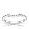 Thumbnail Image 1 of Platinum 0.15ct Diamond Channel Set Wave Shaped Ring