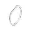 Thumbnail Image 2 of Platinum 0.15ct Diamond Channel Set Wave Shaped Ring