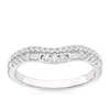 Thumbnail Image 0 of Platinum 0.25ct Diamond Double Row Round & Baguette Cut Shaped Ring