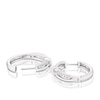Thumbnail Image 2 of Sterling Silver 0.15ct Diamond Knot Hoop Earrings