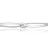 Thumbnail Image 1 of Sterling Silver 0.20ct Diamond Knot Crossover Bangle