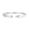 Thumbnail Image 2 of Sterling Silver 0.20ct Diamond Knot Crossover Bangle