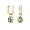 Thumbnail Image 0 of Swarovski Stilla Gold-Tone & Green Crystal Drop Hoop Earrings