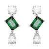 Thumbnail Image 0 of Swarovski Mesmera Silver Tone & Green Crystal Drop Earrings