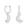 Thumbnail Image 0 of Swarovski Luna Silver Tone & Moon Drop Earrings