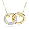 Thumbnail Image 0 of Swarovski Dextera Gold-Tone & White Crystal Asymmetrical Pendant Necklace