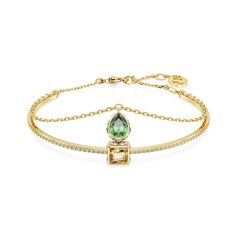 Swarovski Stilla Gold-Tone & Green Crystal Bracelet