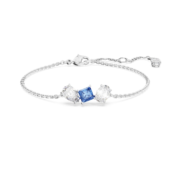 Swarovski Mesmera Silver Tone & Blue Crystal Bracelet