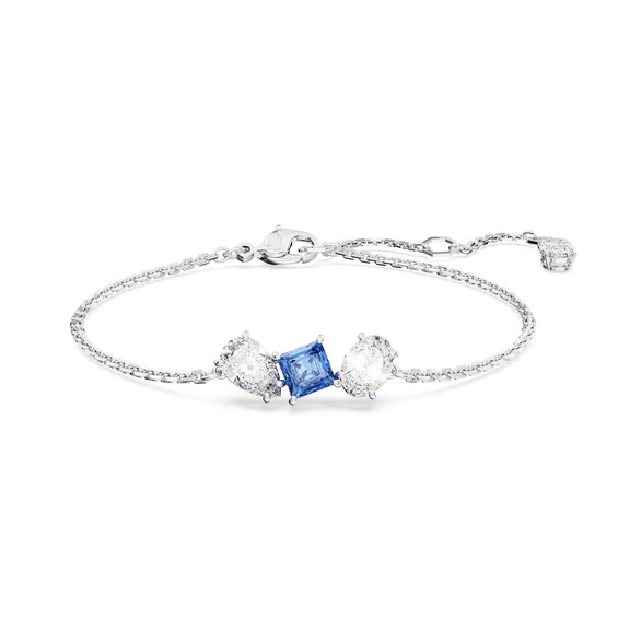 Swarovski Mesmera Silver Tone and Blue Crystal Bracelet