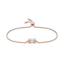Emporio Armani Rose Gold-Tone Stainless Steel Bracelet