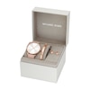 Thumbnail Image 2 of Michael Kors Pyper Leather Strap Watch, Rose Gold-Tone Bracelet & Earring Giftset