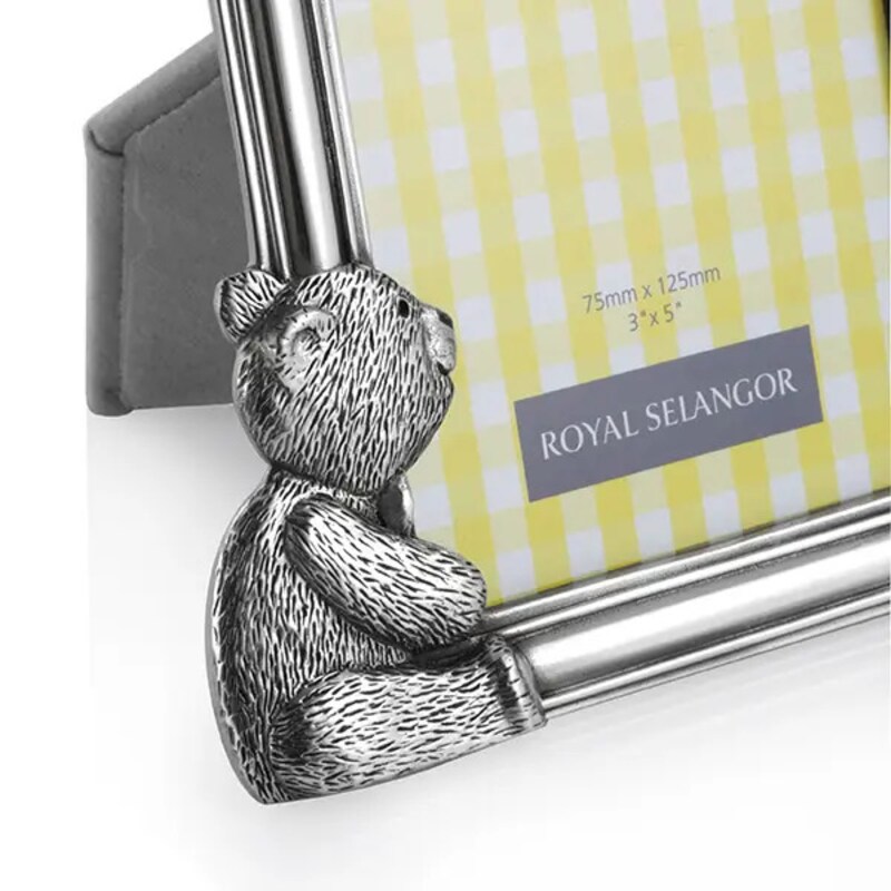 Main Image 3 of Royal Selangor Teddy Bears' Picnic Pewter Rectangular Photo Frame