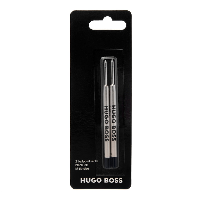 BOSS Ballpoint Black Medium Tip Refills x 2