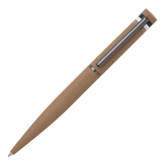 BOSS Iconic Engraved Tan Ballpoint Pen