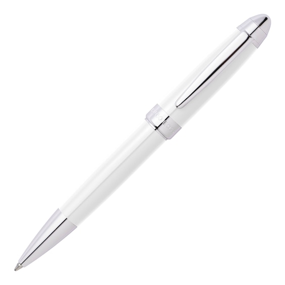 BOSS Iconic White & Chrome Ballpoint Pen