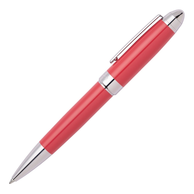 Main Image 2 of BOSS Iconic Coral & Chrome Ballpoint Pen