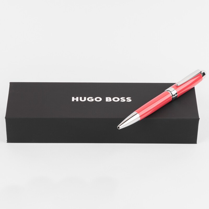 Main Image 3 of BOSS Iconic Coral & Chrome Ballpoint Pen