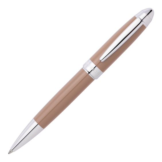 BOSS Iconic Tan & Chrome Ballpoint Pen