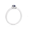 Thumbnail Image 2 of 9ct White Gold Sapphire 0.04ct Diamond Halo Ring