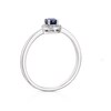 Thumbnail Image 2 of 9ct White Gold Sapphire 0.04ct Diamond Halo Ring