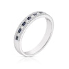 Thumbnail Image 1 of 9ct White Gold Sapphire 0.25ct Diamond Channel Set Eternity Ring