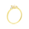 Thumbnail Image 2 of 9ct Yellow Gold Opal 0.10ct Diamond Oval Cut Ring