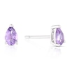 Thumbnail Image 0 of 9ct White Gold Amethyst Pear Cut Stud Earrings