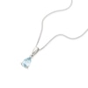 Thumbnail Image 1 of 9ct White Gold Swiss Blue Topaz Pear Cut Pendant