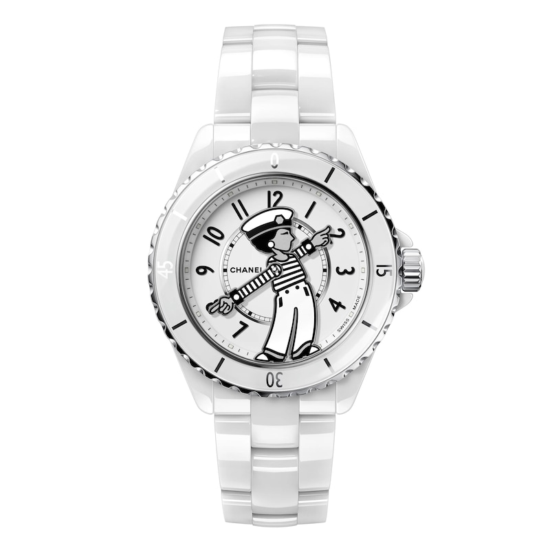 CHANEL Mademoiselle J12 La Pausa Limited Edition 38mm White Dial Ceramic Bracelet Watch