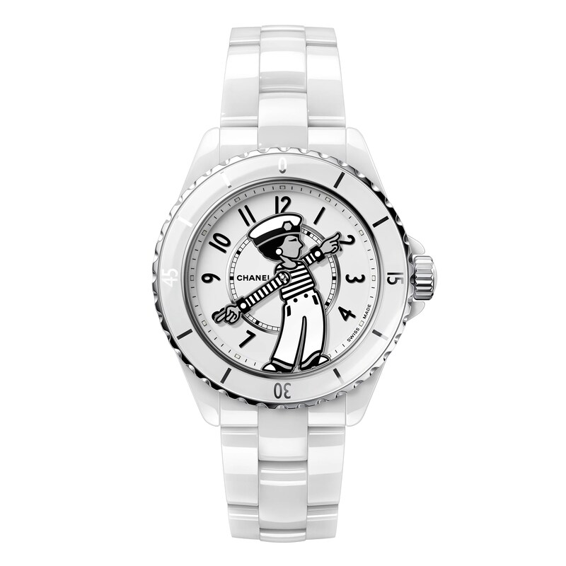 CHANEL Mademoiselle J12 La Pausa Limited Edition 38mm White Dial Ceramic Bracelet Watch