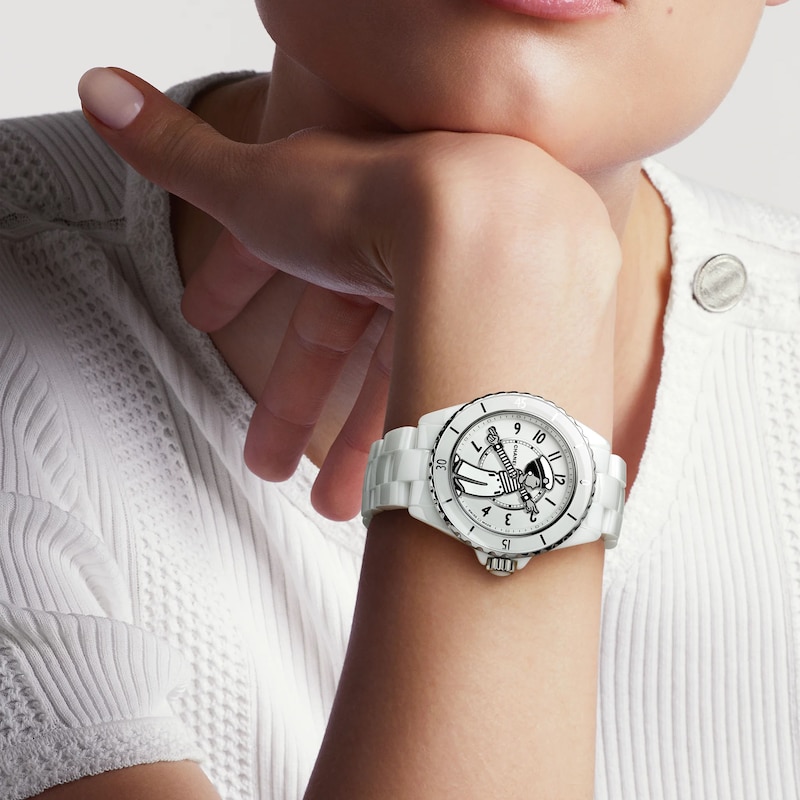 CHANEL Mademoiselle J12 La Pausa Limited Edition 38mm White Dial Ceramic Bracelet Watch