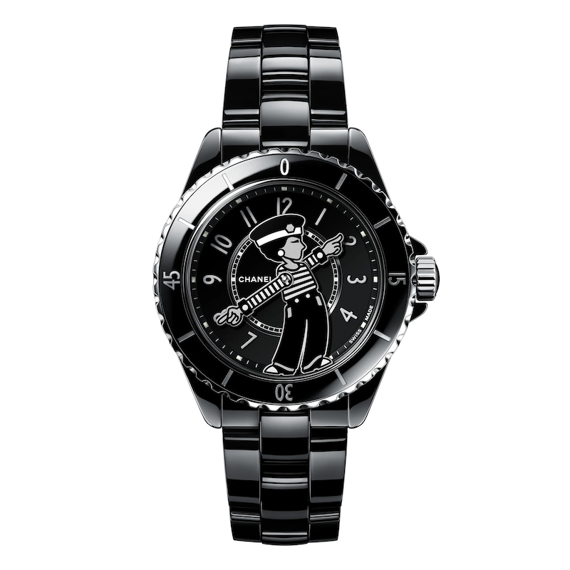 CHANEL Mademoiselle J12 La Pausa Limited Edition 38mm Black Dial & Ceramic Bracelet Watch
