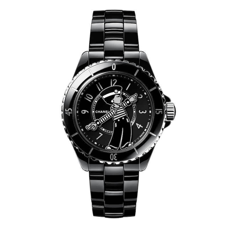 Main Image 1 of CHANEL Mademoiselle J12 La Pausa Limited Edition 38mm Black Dial & Ceramic Bracelet Watch