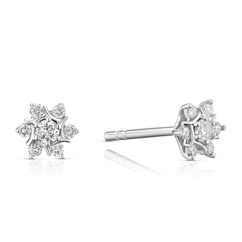 Diamond Snowflake Earrings 