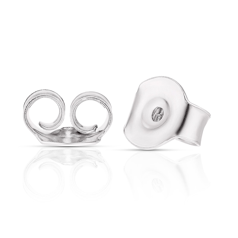 Sterling Silver 0.05ct Diamond Heart Stud Earrings