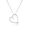 Thumbnail Image 0 of 9ct White Gold 0.10ct Diamond Heart Pendant