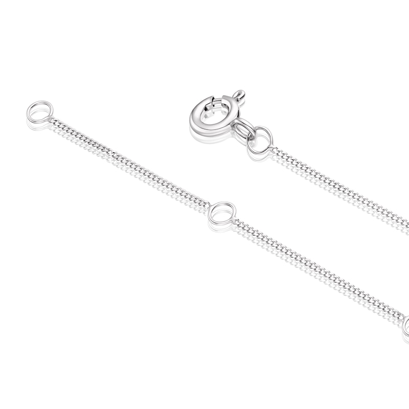 Main Image 3 of 9ct White Gold 0.10ct Diamond Heart Pendant