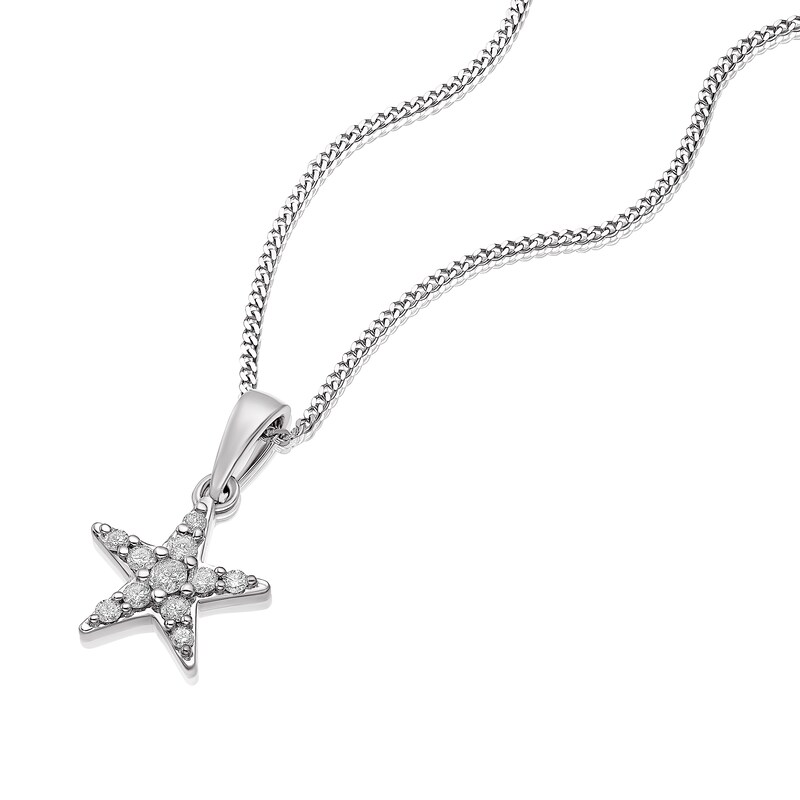 White gold diamond Star Pendant