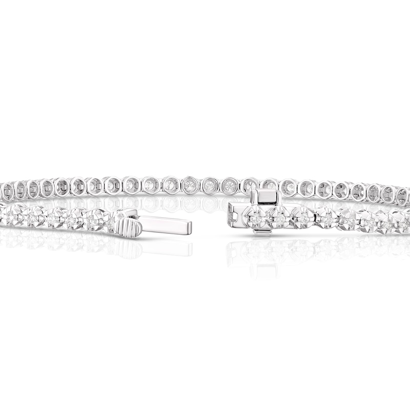Main Image 4 of Platinum 1ct Diamond Certified Claw Set Bracelet