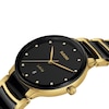 Thumbnail Image 1 of Rado Centrix Diamond Black & Gold-Tone PVD Bracelet Watch