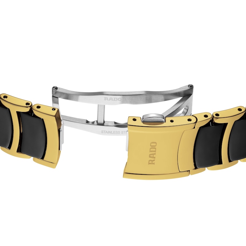 Rado Centrix Diamond Black & Gold-Tone PVD Bracelet Watch