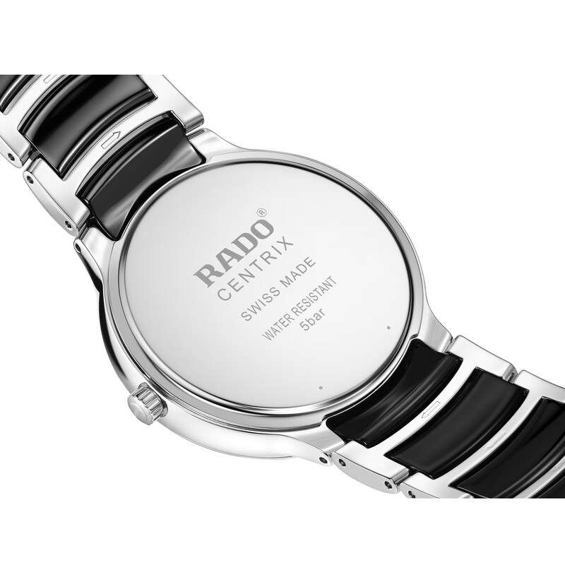Rado Centrix Diamond High-Tech Ceramic & Stainless Steel Bracelet Watch