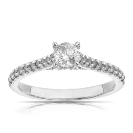 18ct White Gold 0.50ct Diamond Four Claw Solitaire Ring
