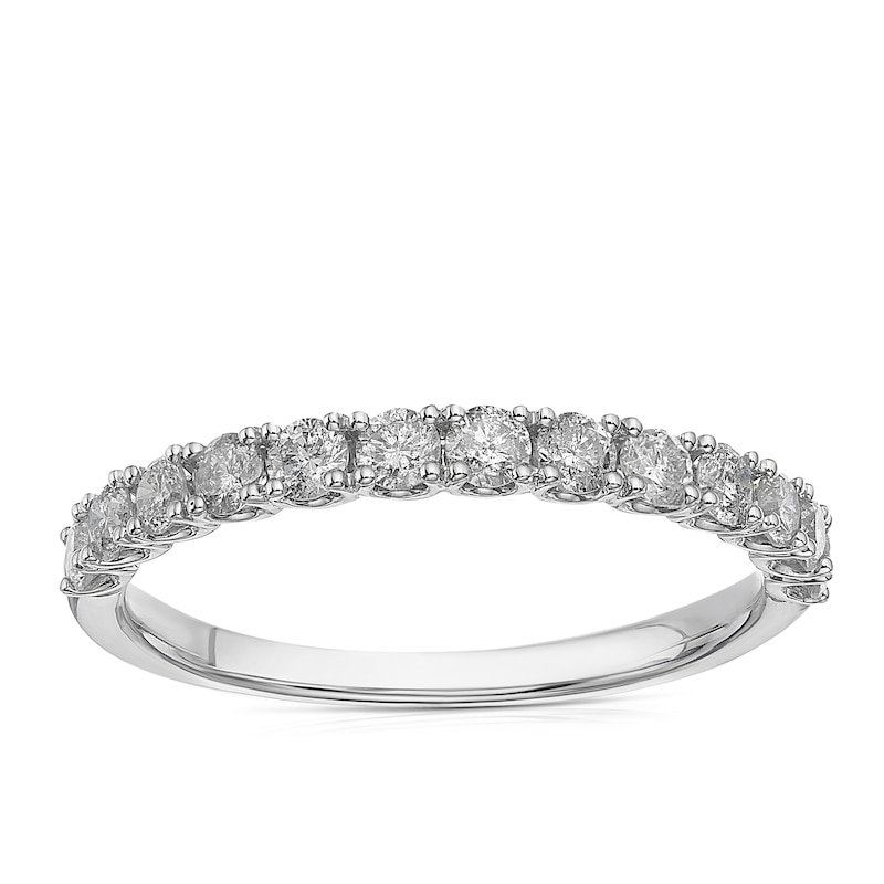 18ct White Gold 0.50ct Round Cut Eternity Ring